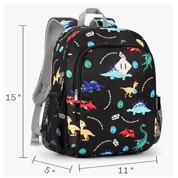 Kids Dinosaur Backpack – 15” Preschool Book Bag for Little Boys NWT - Picture 4 of 8